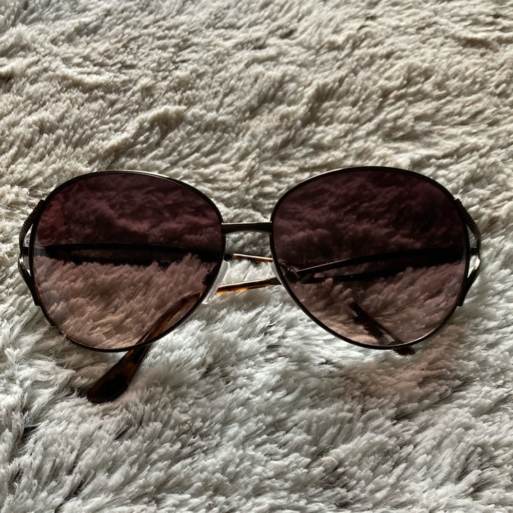 New York & Company Brown Aviator Sunglasses